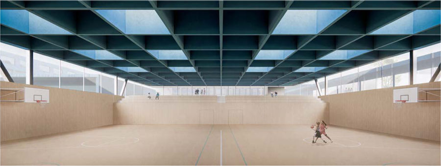 Matteo Rossetti Sport building in Morges